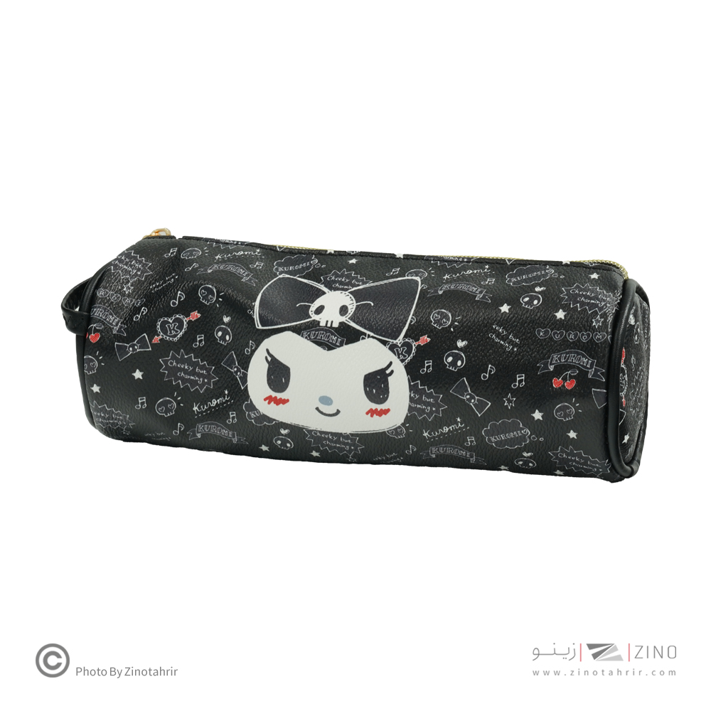 جامدادی تک زیپ فانتزی چرمی استوانه کد72307