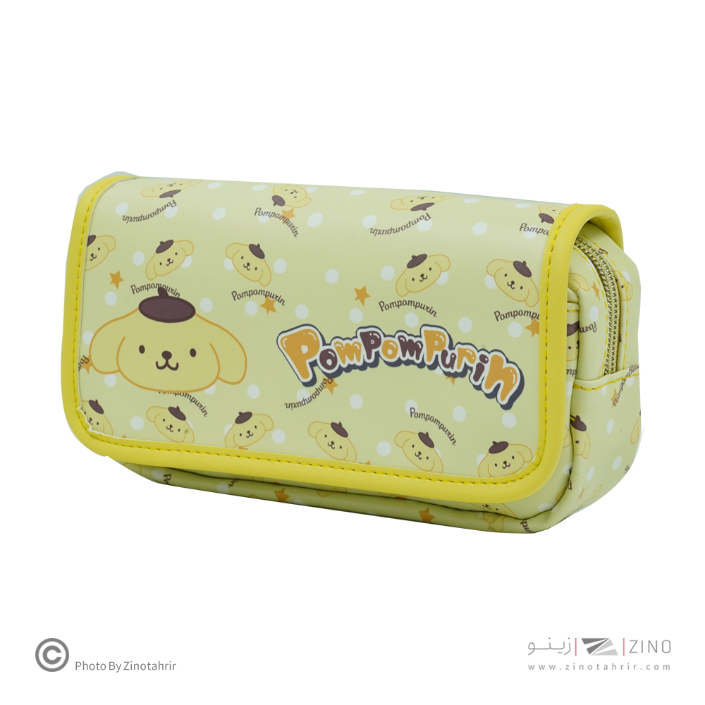 جامدادی تک زیپ فانتزی چرمی جیب دار کد72330