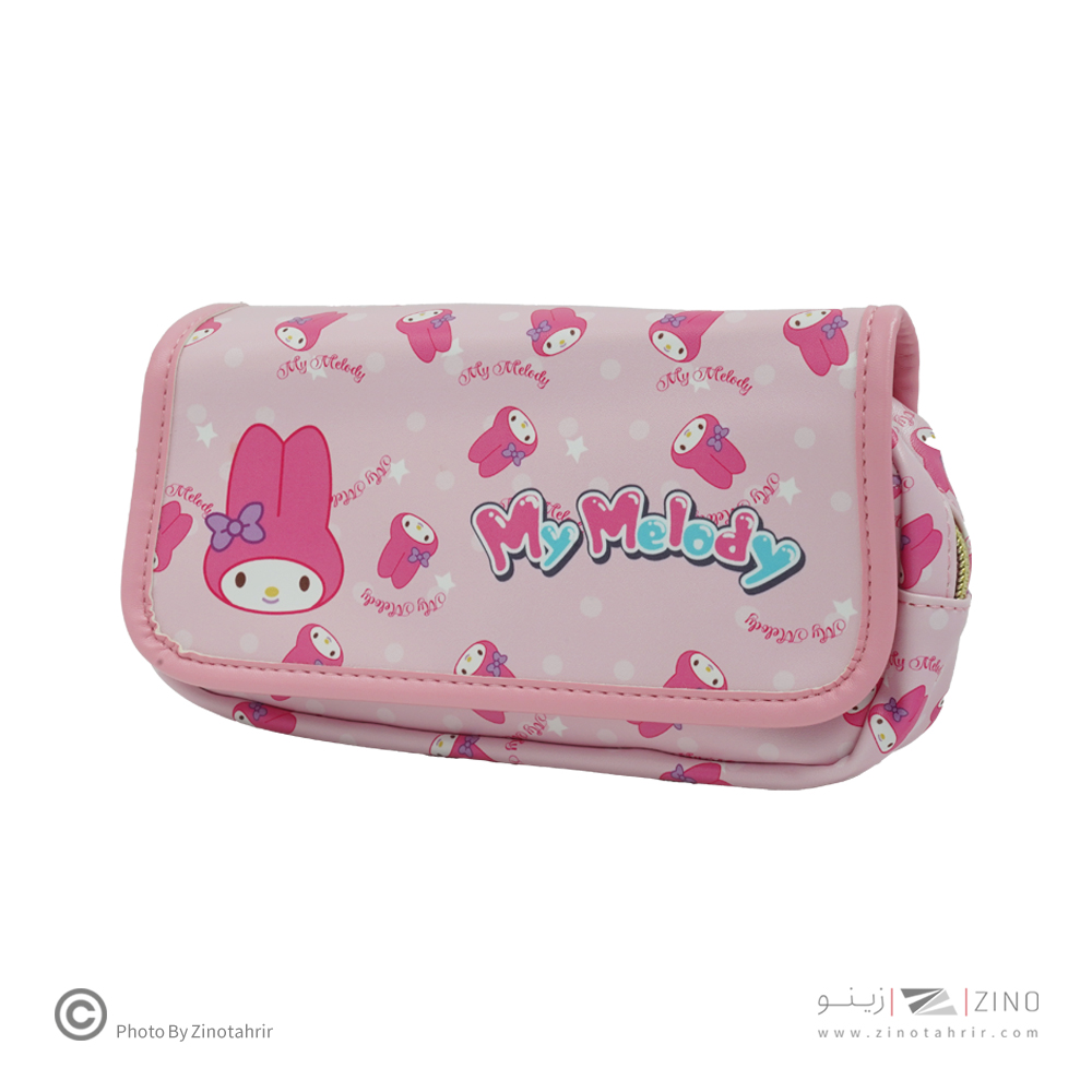 جامدادی تک زیپ فانتزی چرمی جیب دار کد72330