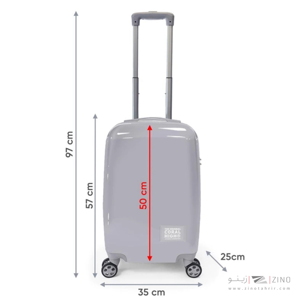 چمدان چرخ دار پلی کربنات کابین سایز34*24*24یایگان کد16534