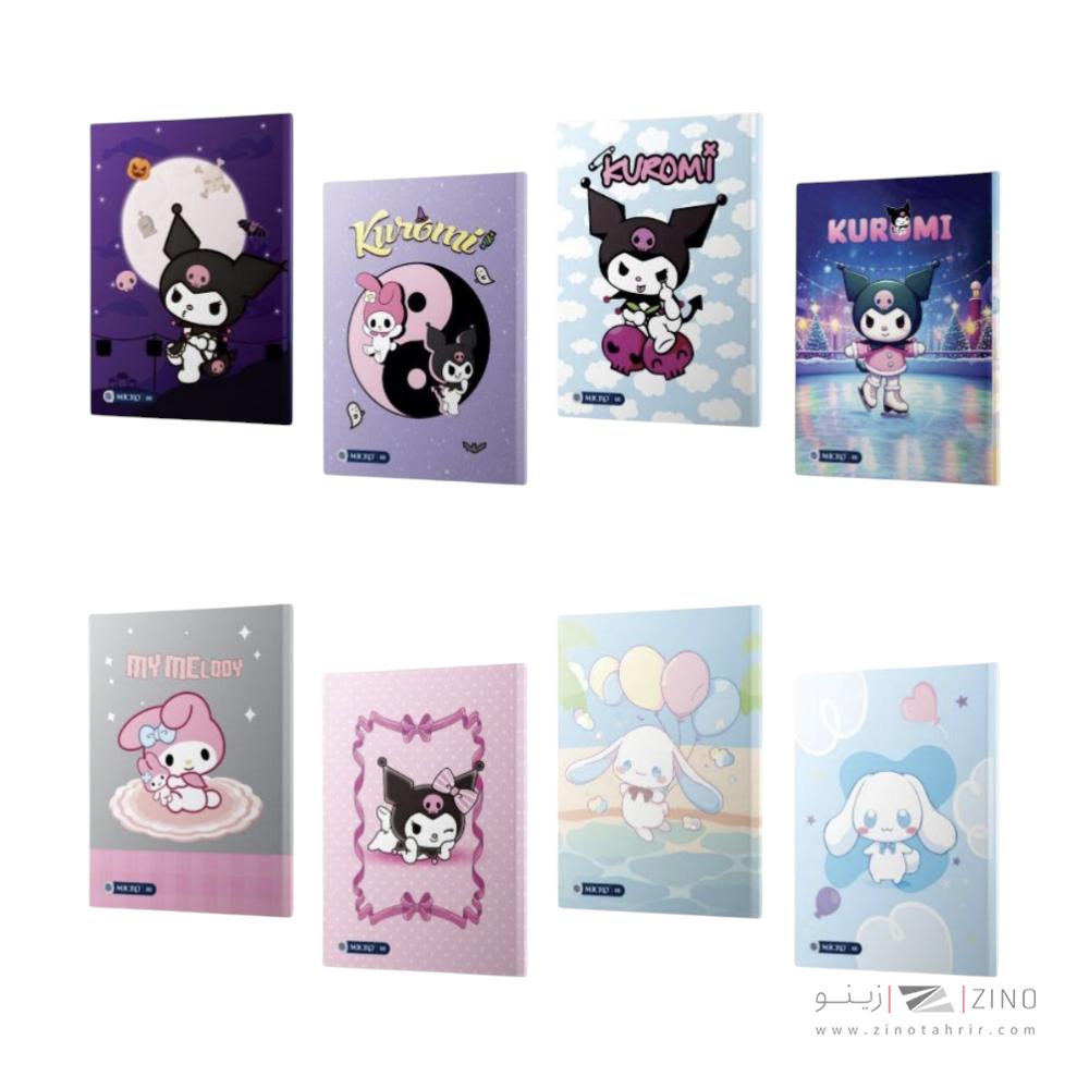 دفتر80برگ وزیری ته چسب میکرو طرح کرومی کدD22