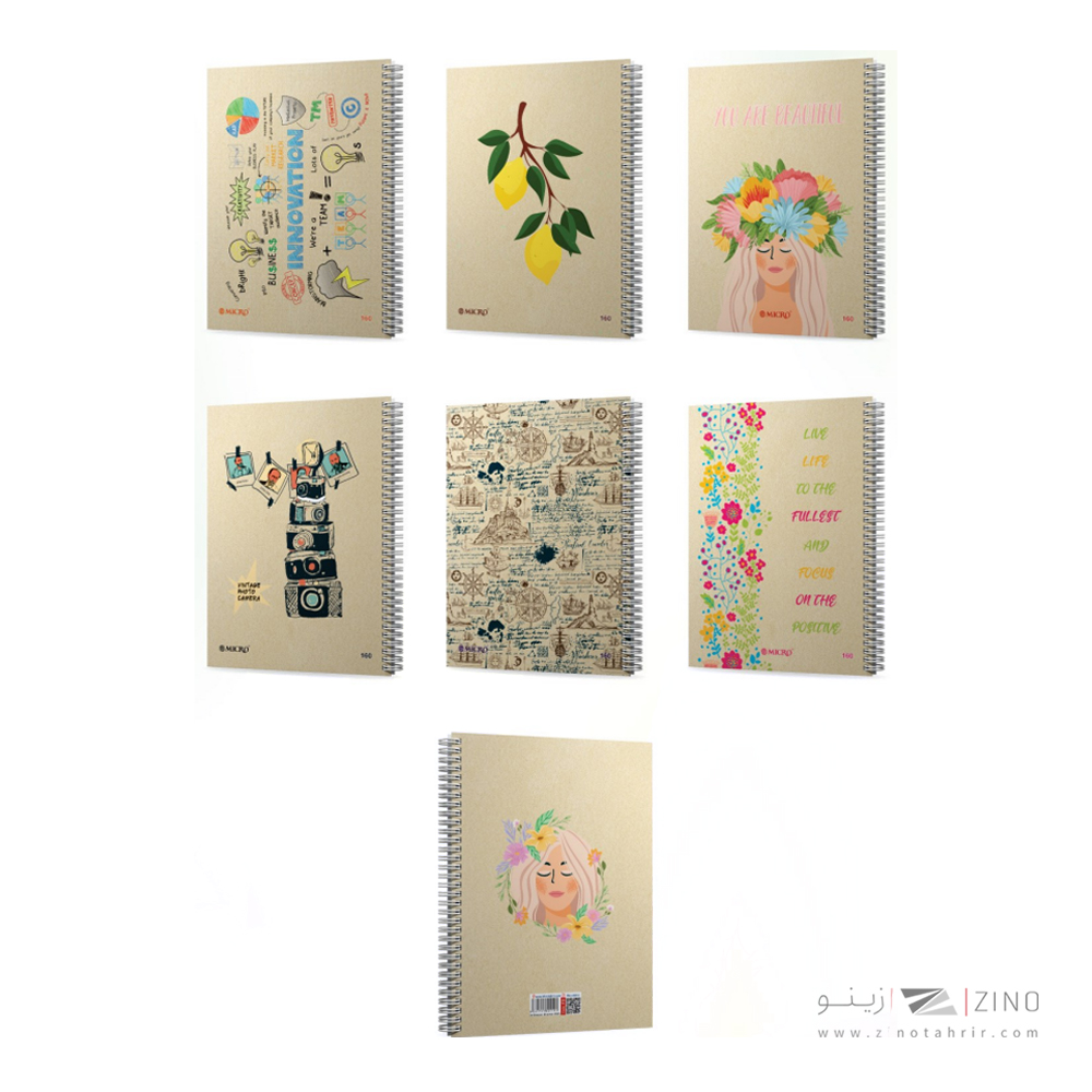 دفتر160برگ B5سیمی جلد کرافت میکرو کدF3