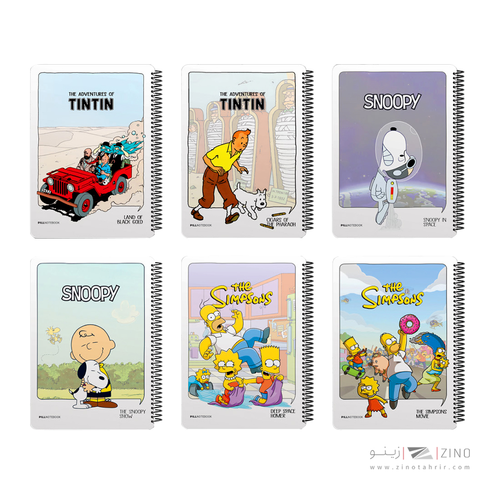 دفتر200برگ وزیری سیمی جلد سخت پیل سری کمیک