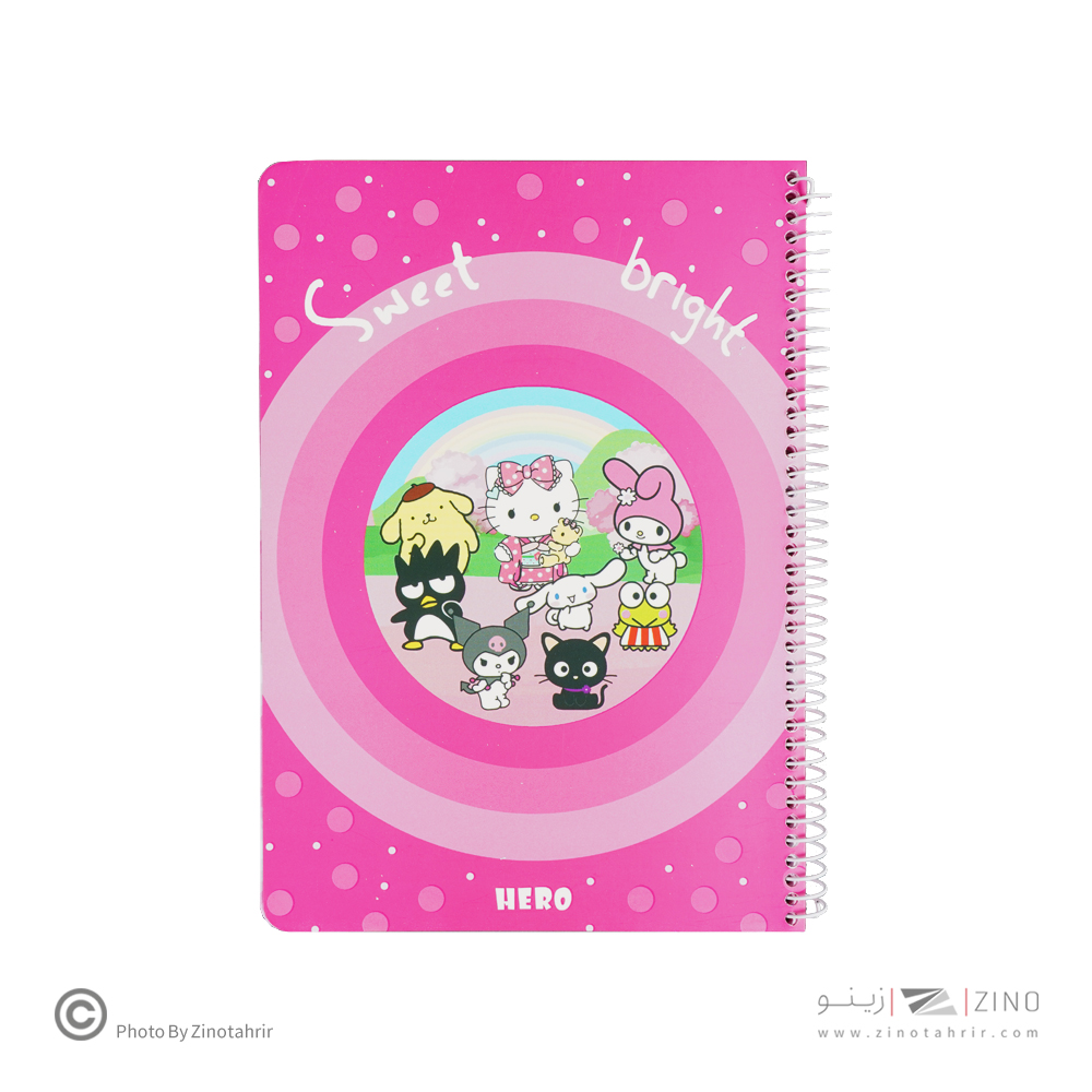 دفتر50برگ وزیری سیمی(حاشیه دار فانتزی) هیرو