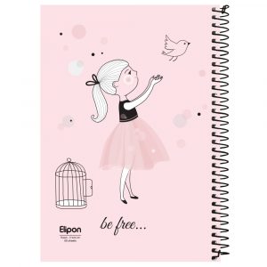 دفتر60برگ وزیری سیمی مجلدفانتزی الیپون کد227کارتن60عددی