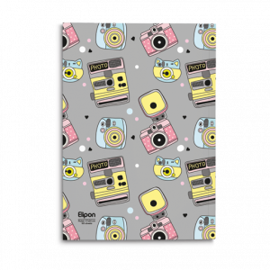 دفتر100برگ وزیری سیمی مجلدفانتزی الیپون کد241کارتن36عددی