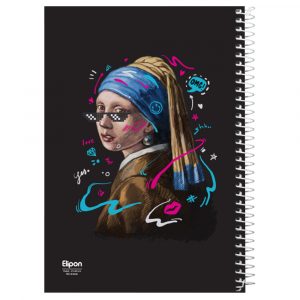 دفتر100برگ رحلی سیمی جلدسخت فانتزی الیپون کد245کارتن20عددی