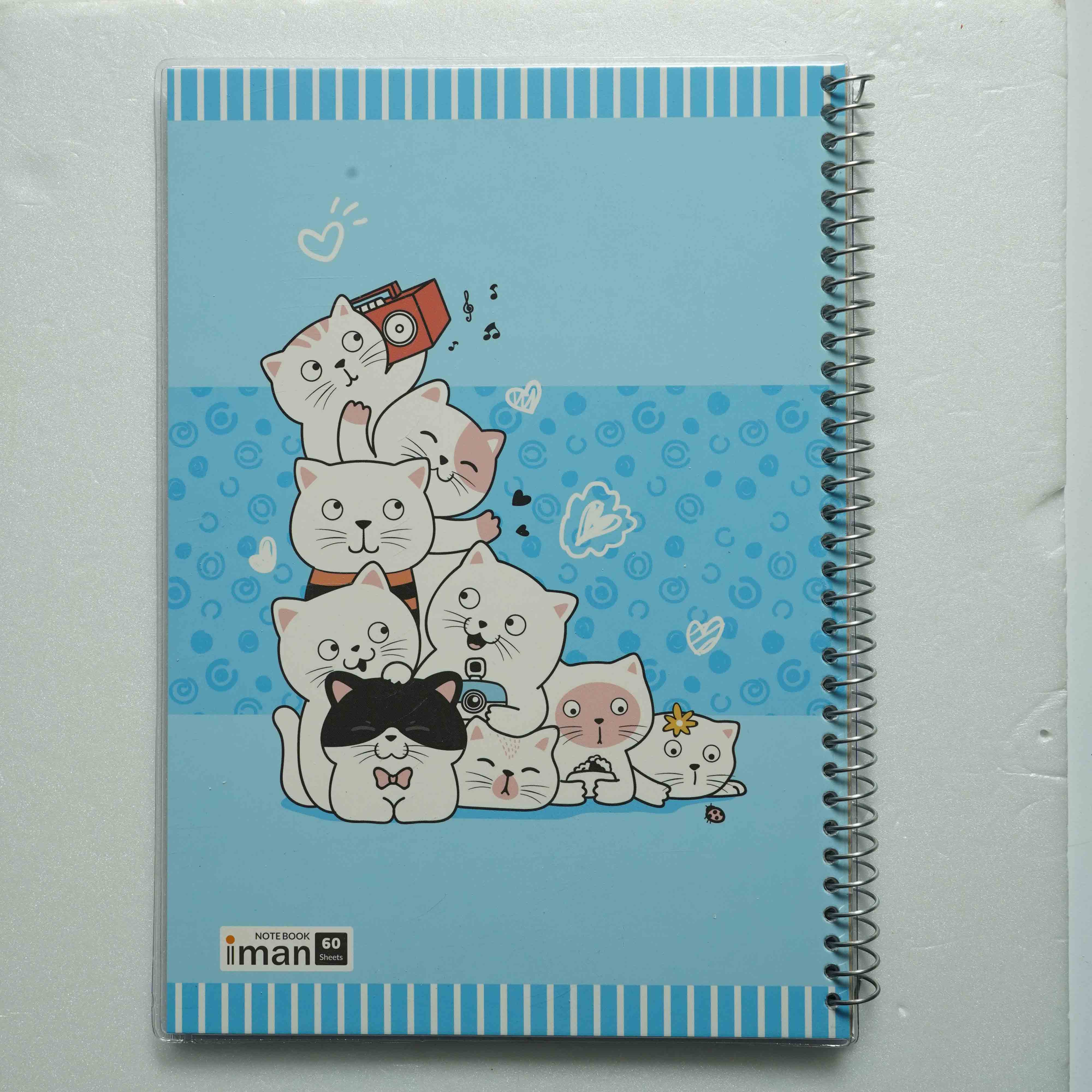 دفتر60برگ کد9402ایمان سیمی کارتونی جلدطلقی (12عددی)