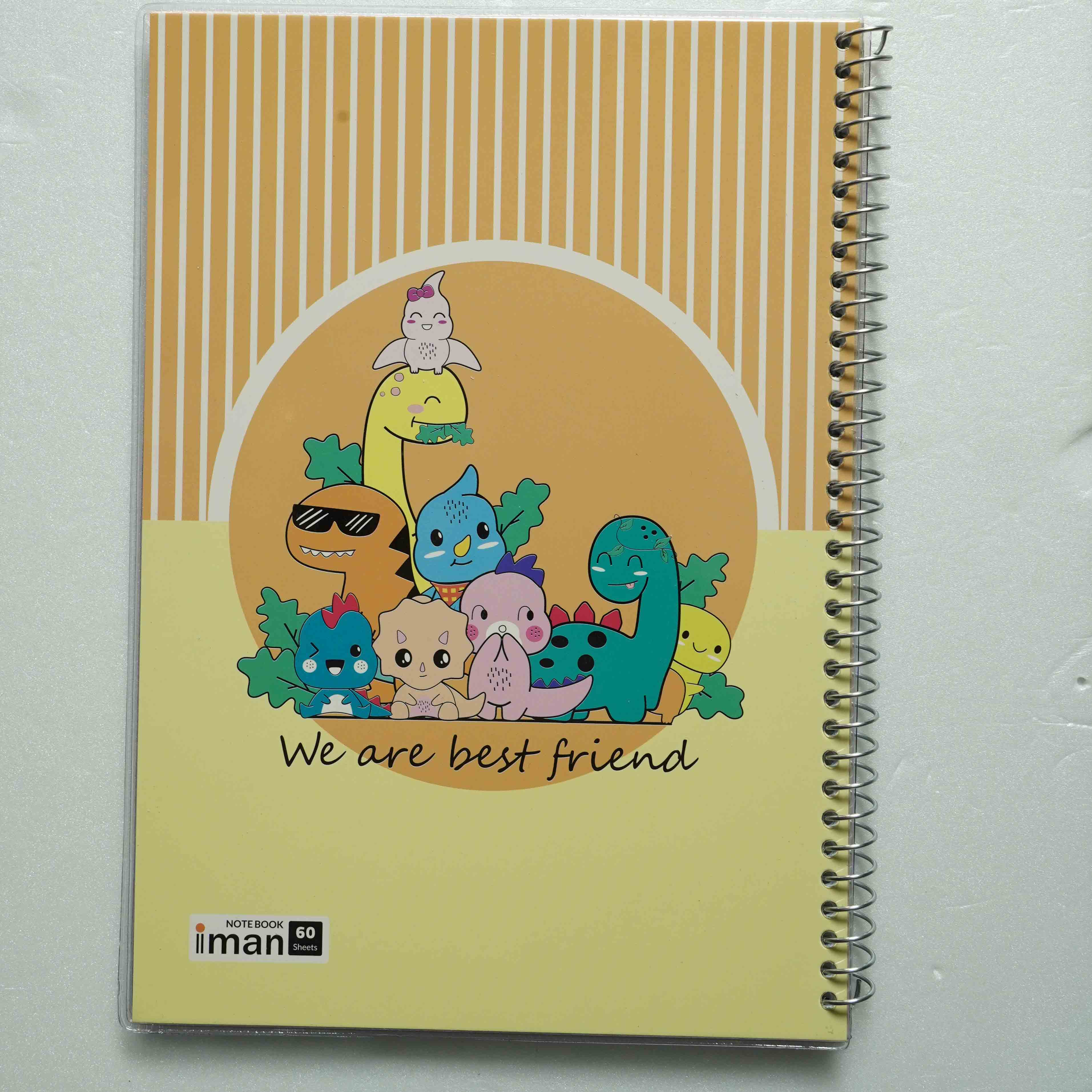 دفتر60برگ کد9402ایمان سیمی کارتونی جلدطلقی (12عددی)