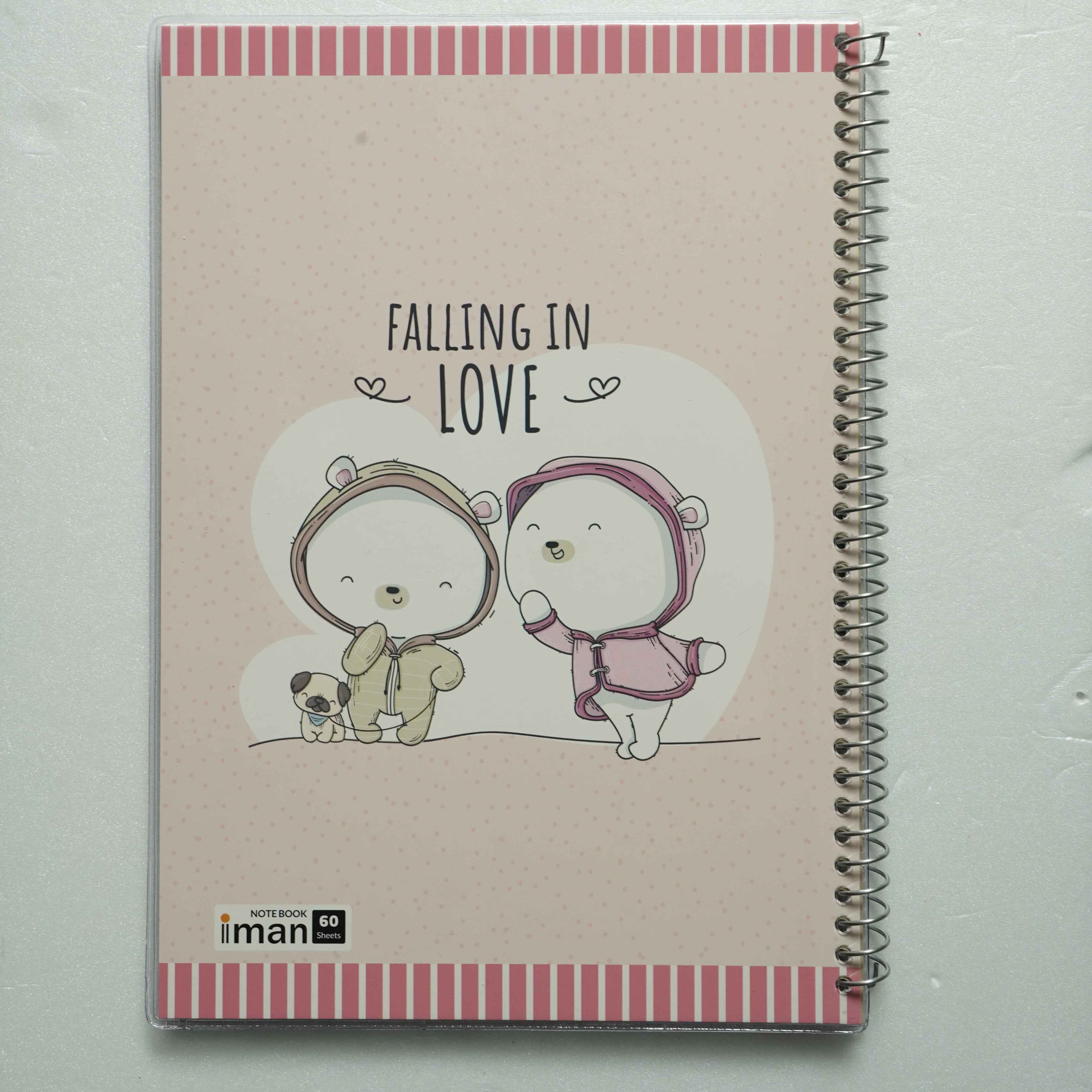 دفتر60برگ کد9402ایمان سیمی کارتونی جلدطلقی (12عددی)