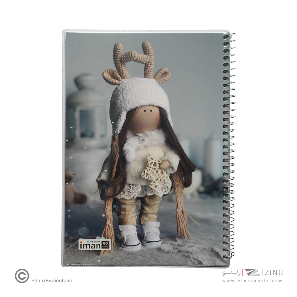 دفتر60برگ وزیری سیمی مجلد ایمان کد0309