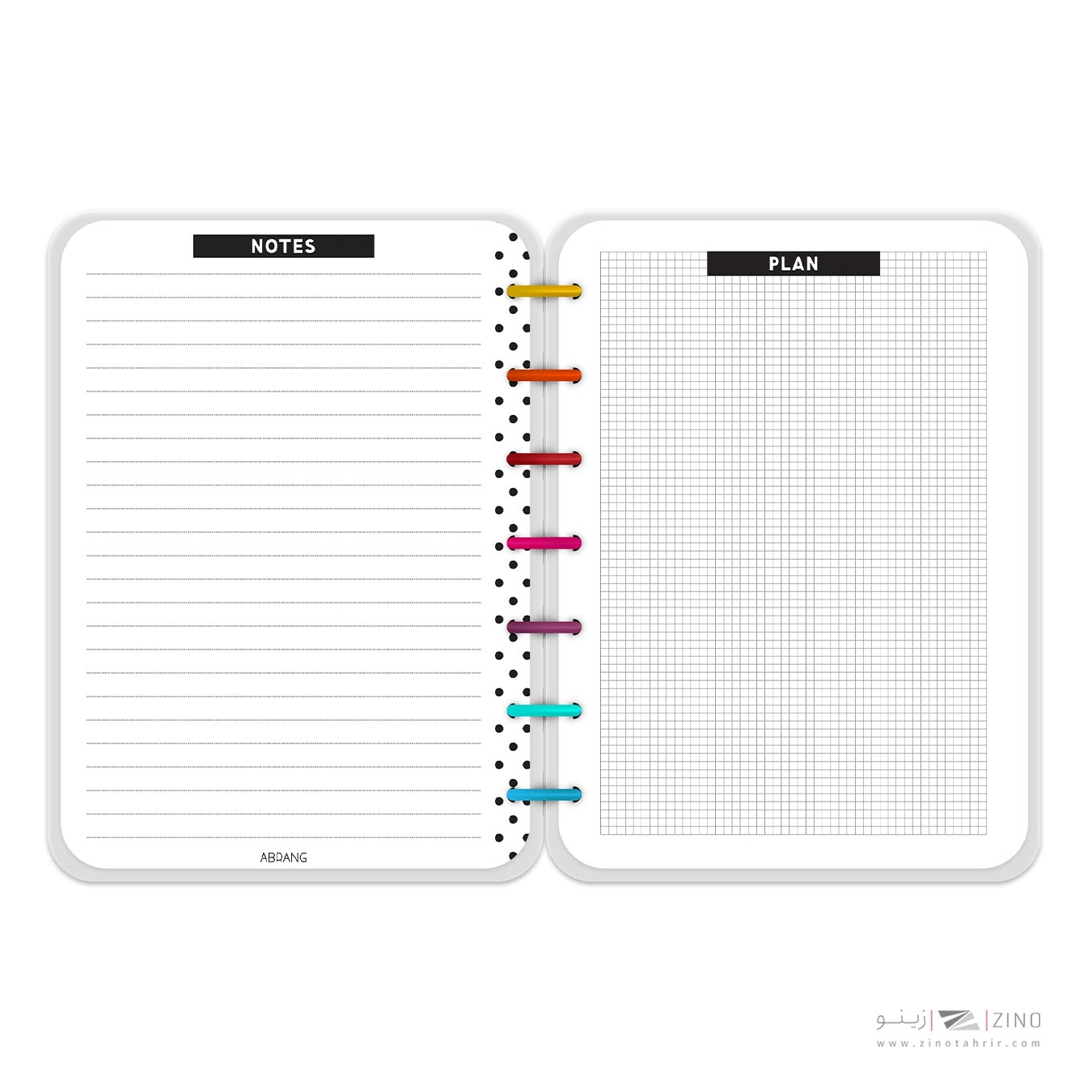 دفتر100برگ مجلد دکمه ای آبرنگ سری بیگ