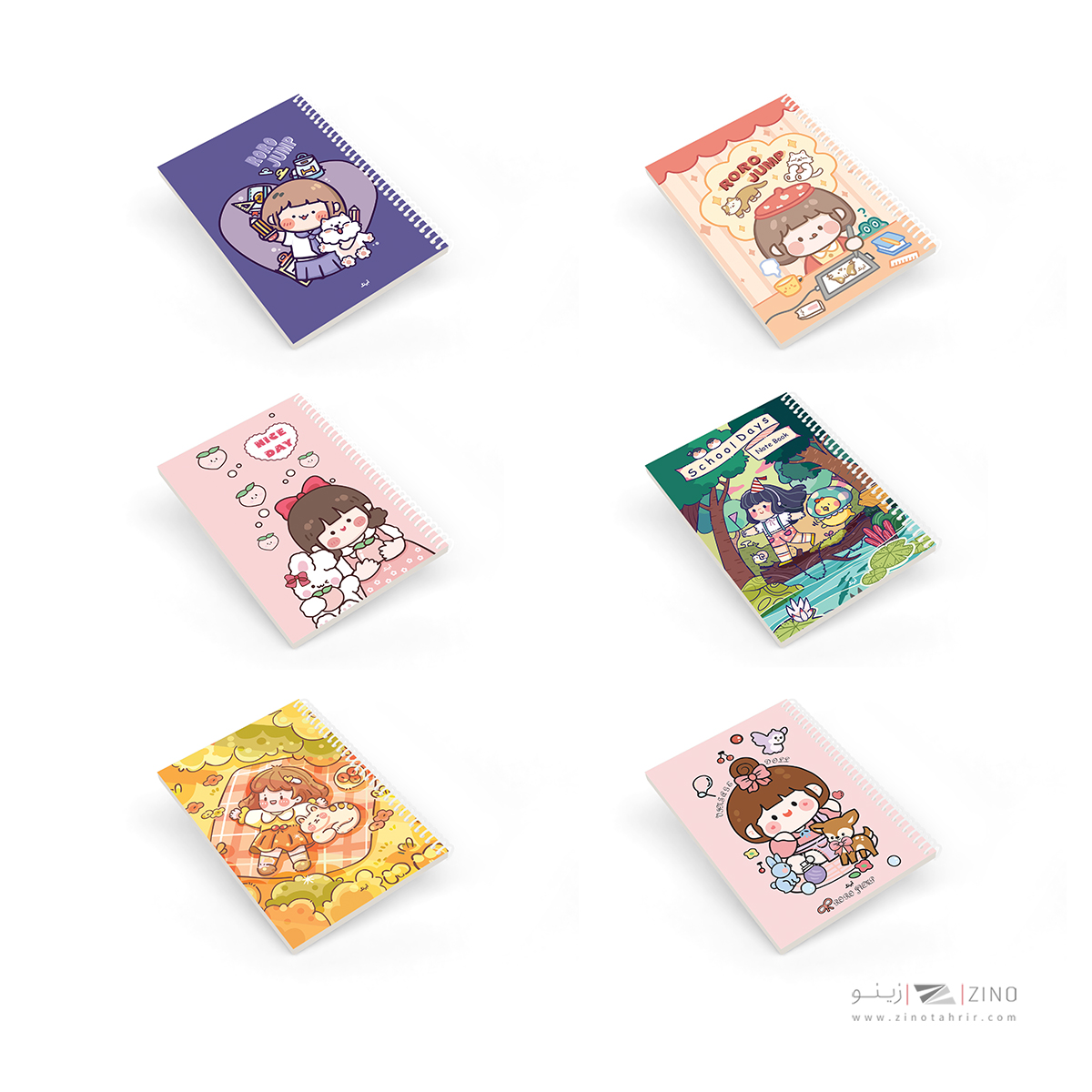 دفتر100برگ وزیری سیمی آبرنگ  کدA038