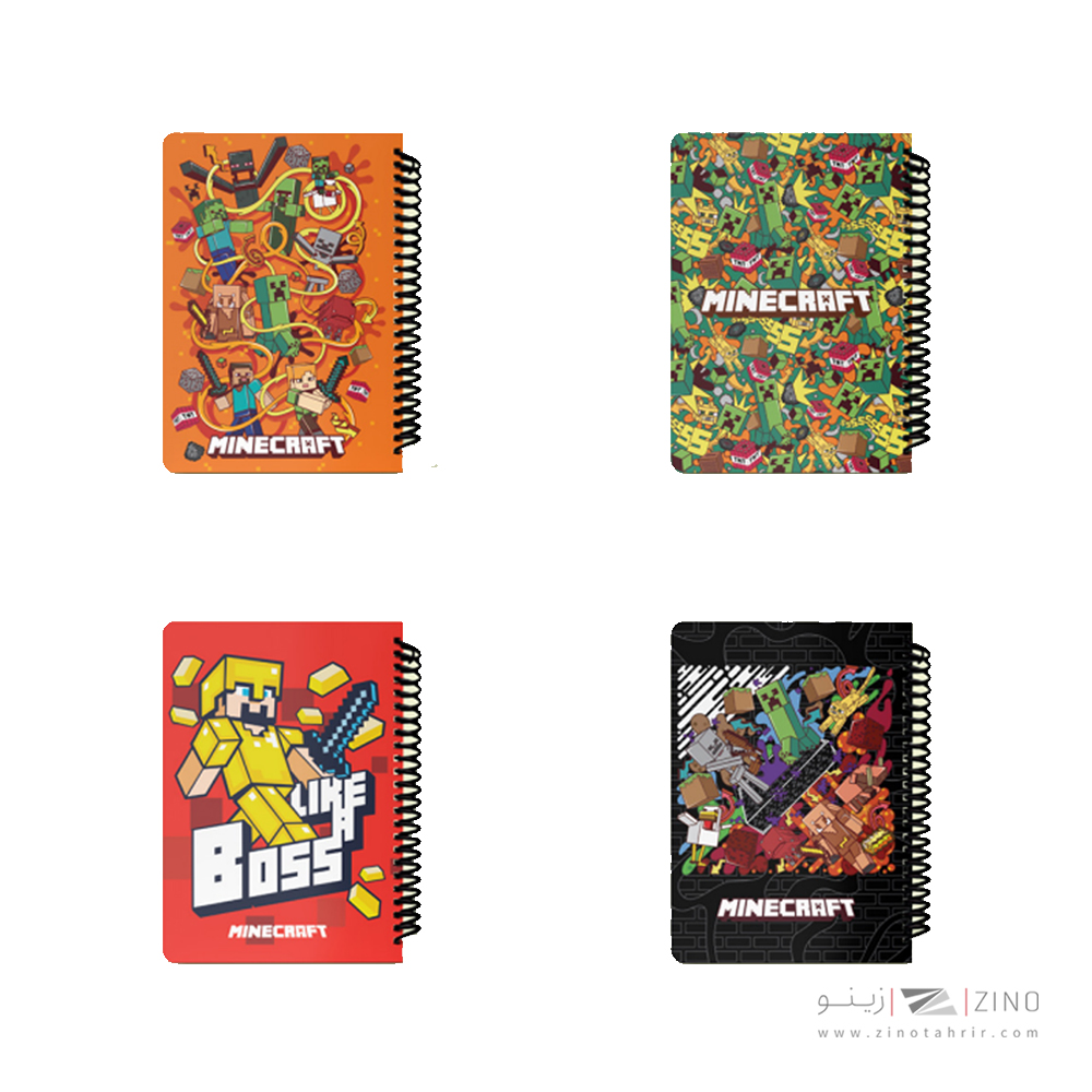 دفتر100برگ وزیری سیمی جلد سخت لانگور سری ماینکرافتC کدCH-830