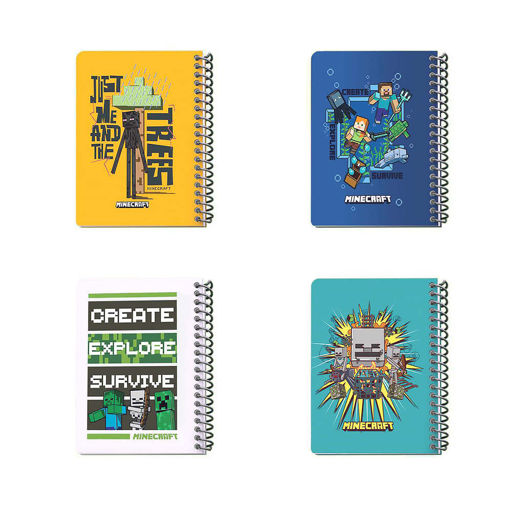 دفتر100برگ وزیری سیمی جلد سخت لانگو سری ماینکرافتB کدCH-820