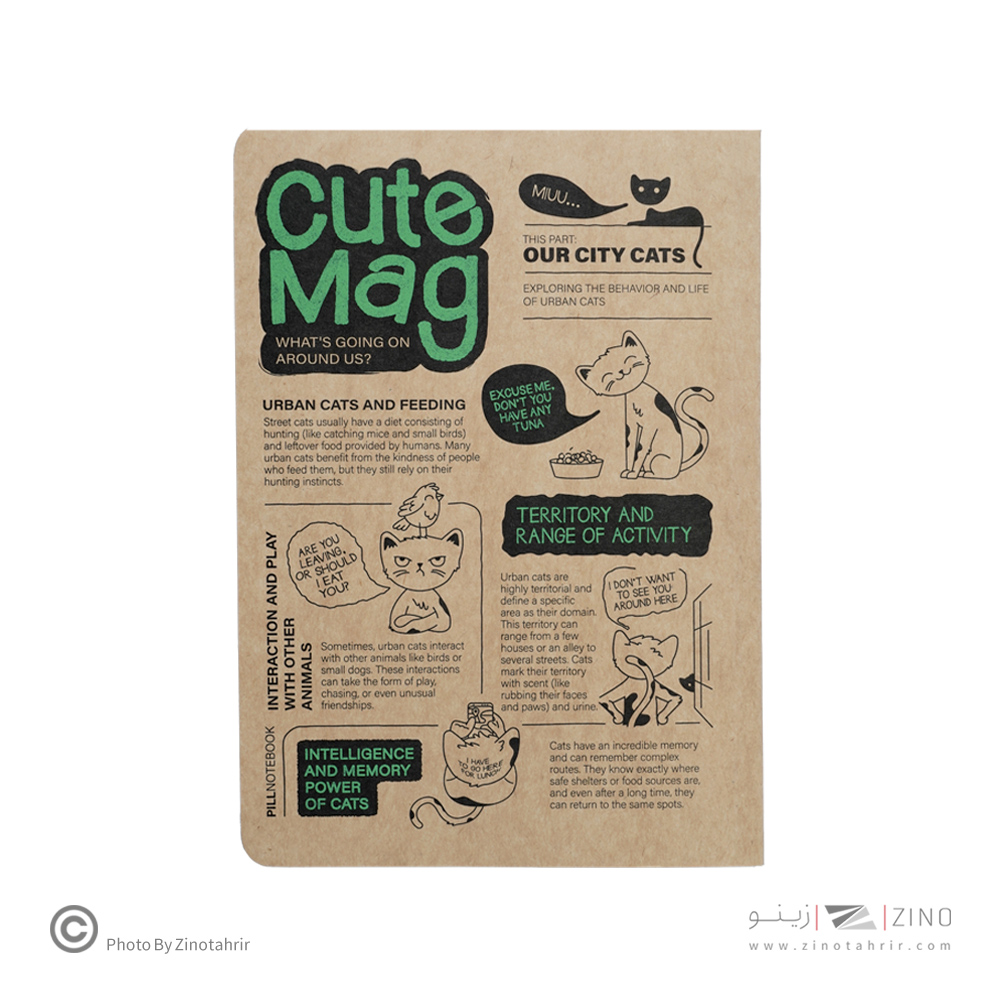 دفتر وزیری ته چسب پیل سری کیوت مگ