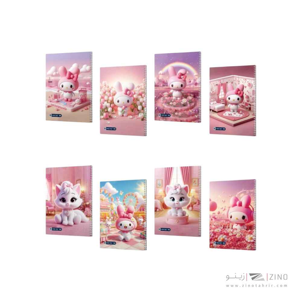 دفتر50برگ وزیری سیمی مجلد میکرو فانتزی کد c 34-42-46-48