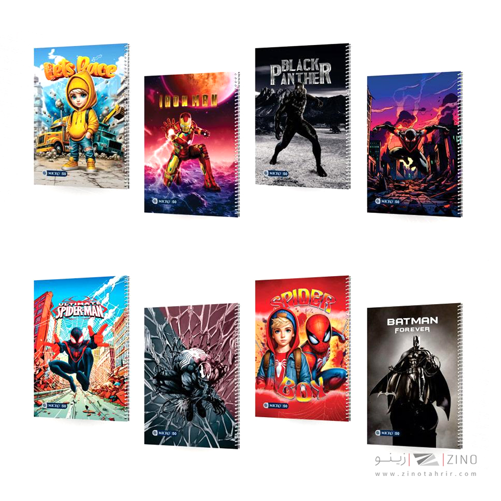 دفتر50برگ وزیری سیمی مجلد میکرو فانتزی کد c 34-42-46-48