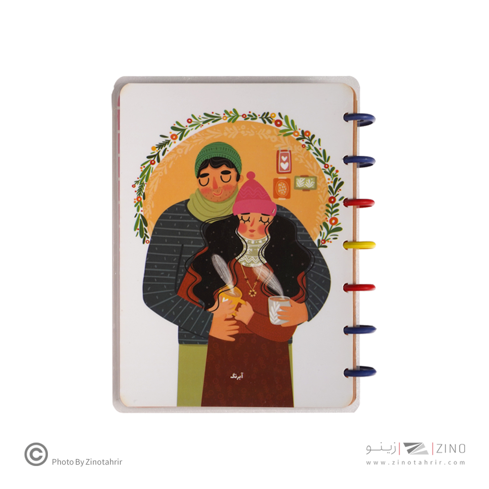 دفتر100برگ20*14جلدطلق پرسی دکمه ای آبرنگ سری girl