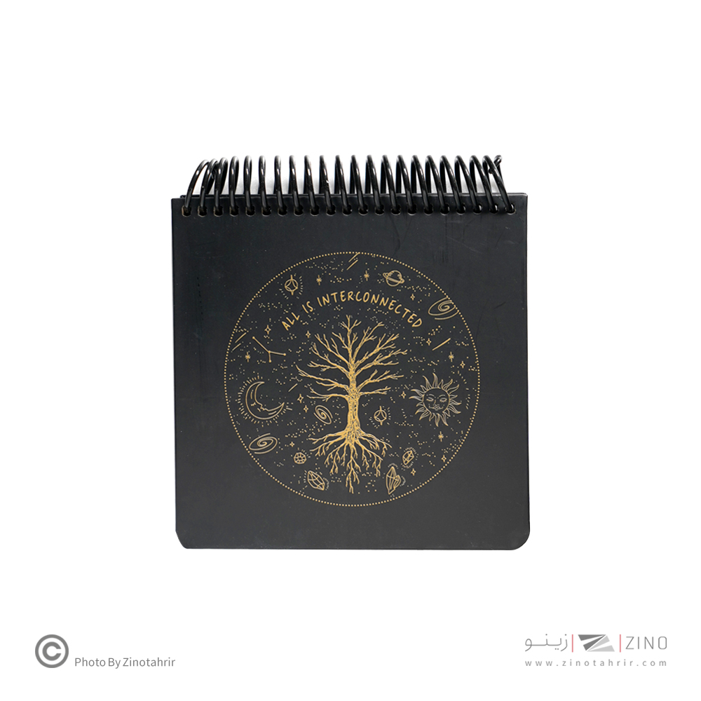 دفتر80برگ کاغذ مشکی(بی خط)140*140سیمی جلد سخت لانگو کدBN-405