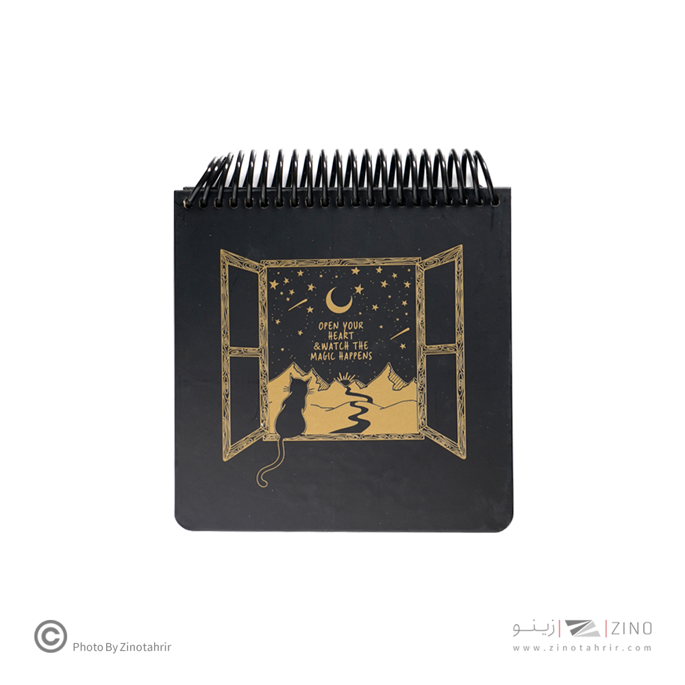 دفتر80برگ کاغذ مشکی(بی خط)140*140سیمی جلد سخت لانگو کدBN-405