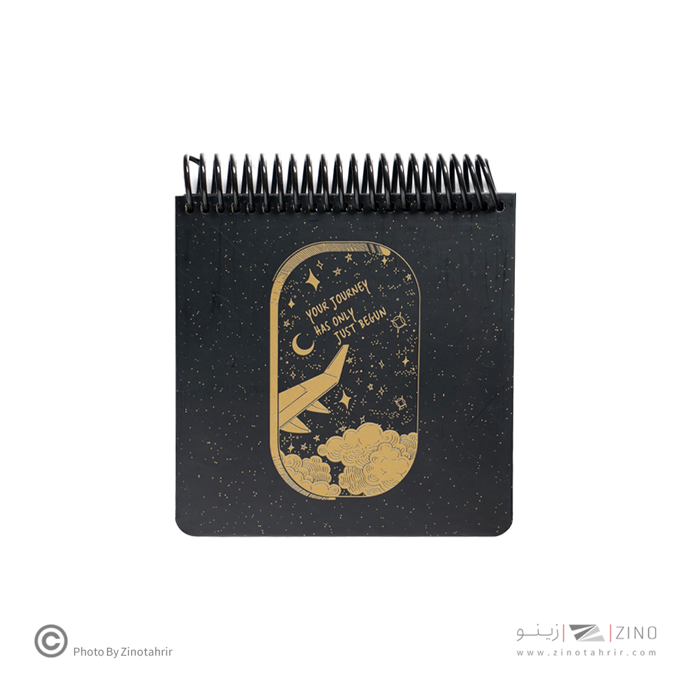 دفتر80برگ کاغذ مشکی(بی خط)140*140سیمی جلد سخت لانگو کدBN-405