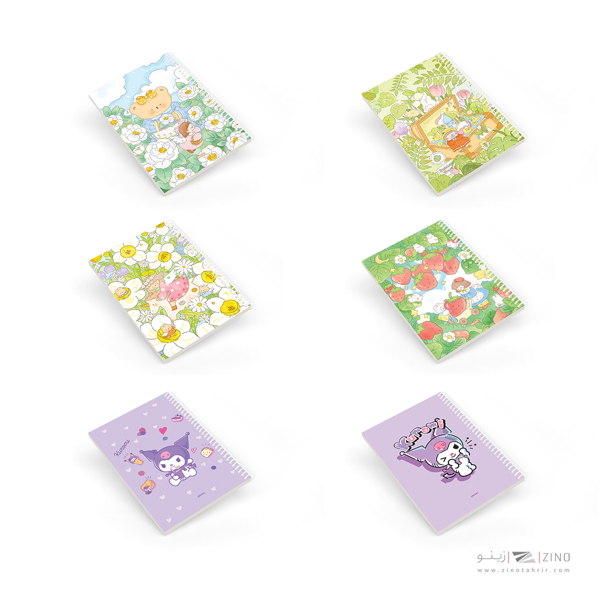 دفتر60برگ وزیری سیمی مجلد آبرنگ کدA037