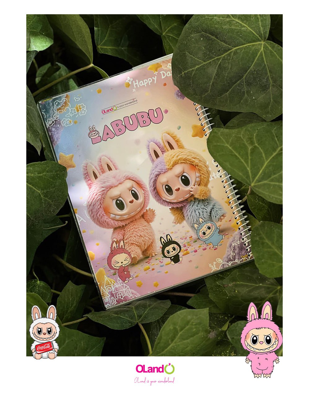 دفتر50برگ وزیری سیمی مجلد طرح لبوبو الند کدIBB-VZ-50