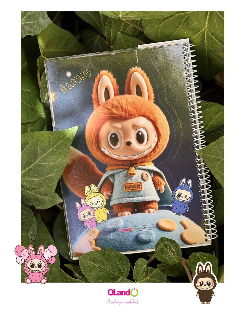 دفتر50برگ وزیری سیمی مجلد طرح لبوبو الند کدIBB-VZ-50