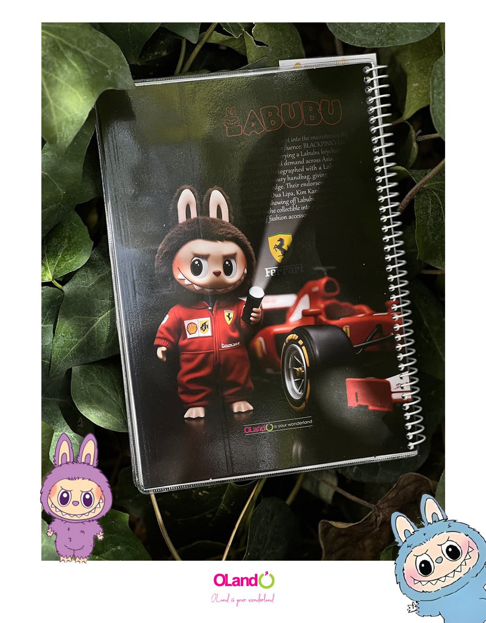 دفتر50برگ وزیری سیمی مجلد طرح لبوبو الند کدIBB-VZ-50