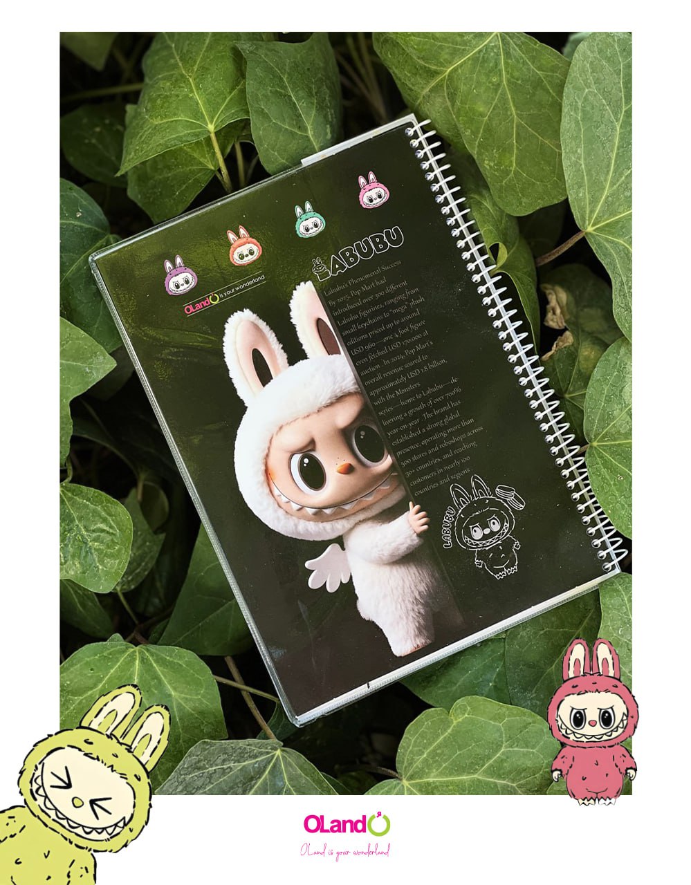 دفتر50برگ وزیری سیمی مجلد طرح لبوبو الند کدIBB-VZ-50