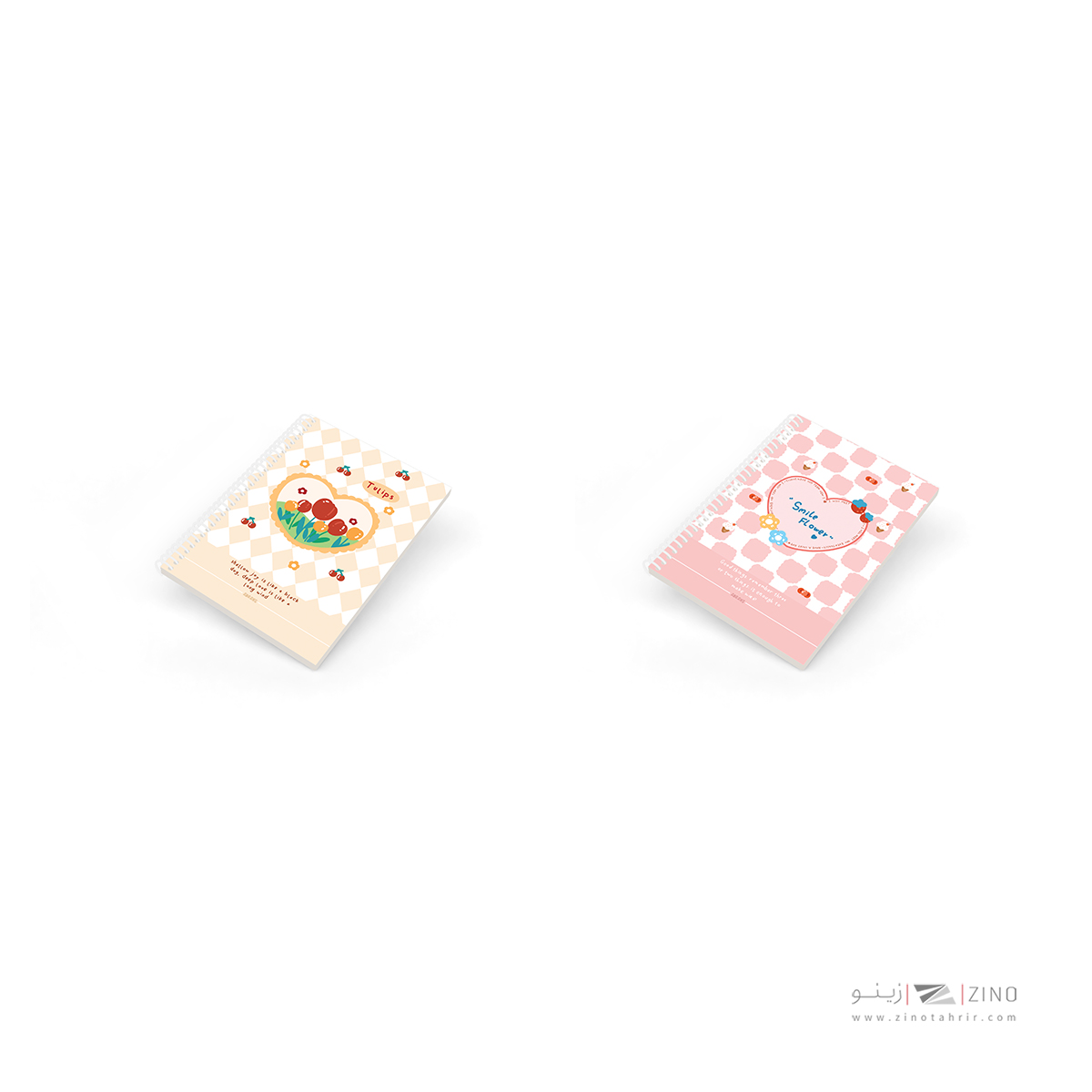 دفتر60برگ دوخط وزیری سیمی مجلد آبرنگ کدA042