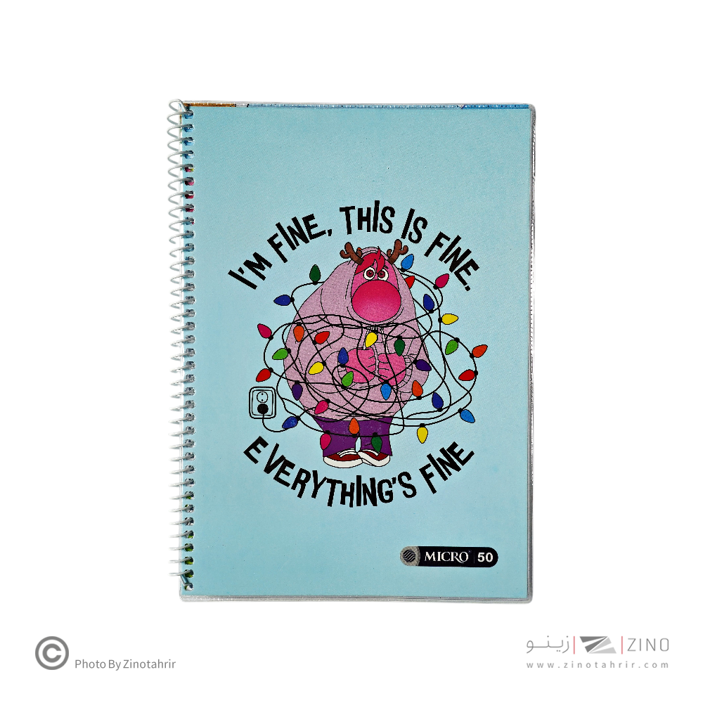 دفتر50برگ سه خط وزیری سیمی مجلد میکرو کدC86