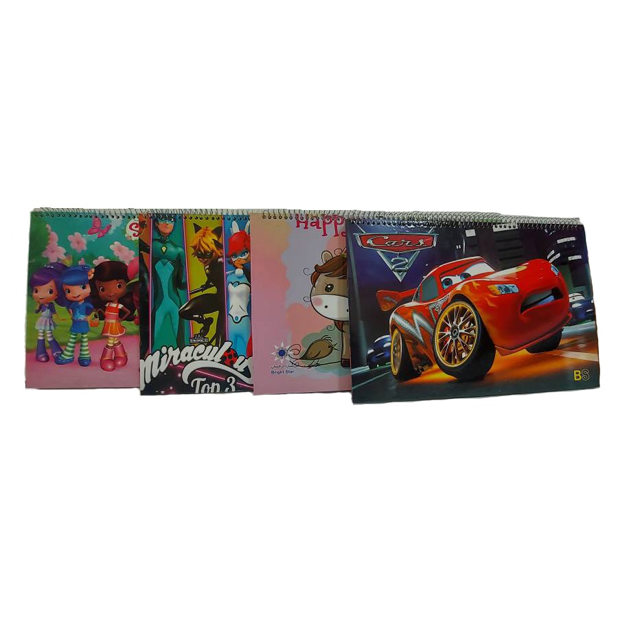 دفترنقاشی رحلی سیمی جلدسخت فانتزی ستاره درخشان 