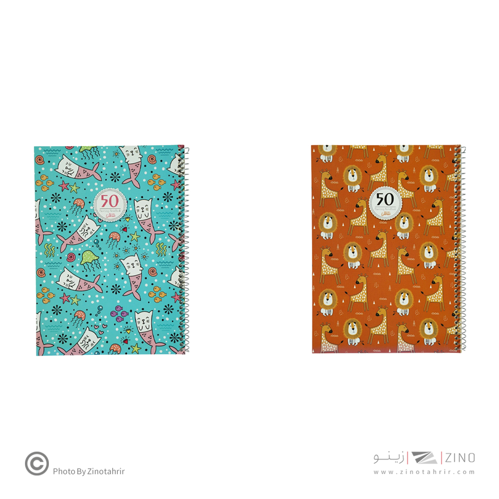 دفتر50برگ نقاشی سیمی برگ سری راندو