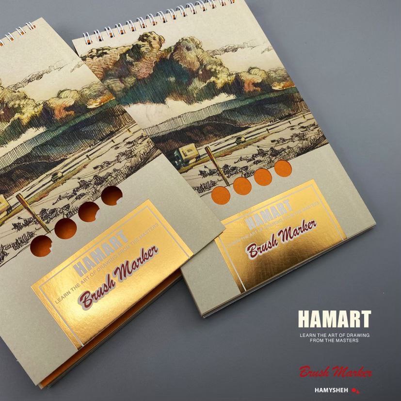 دفترطراحیA4سری براش مارکرهمیشه