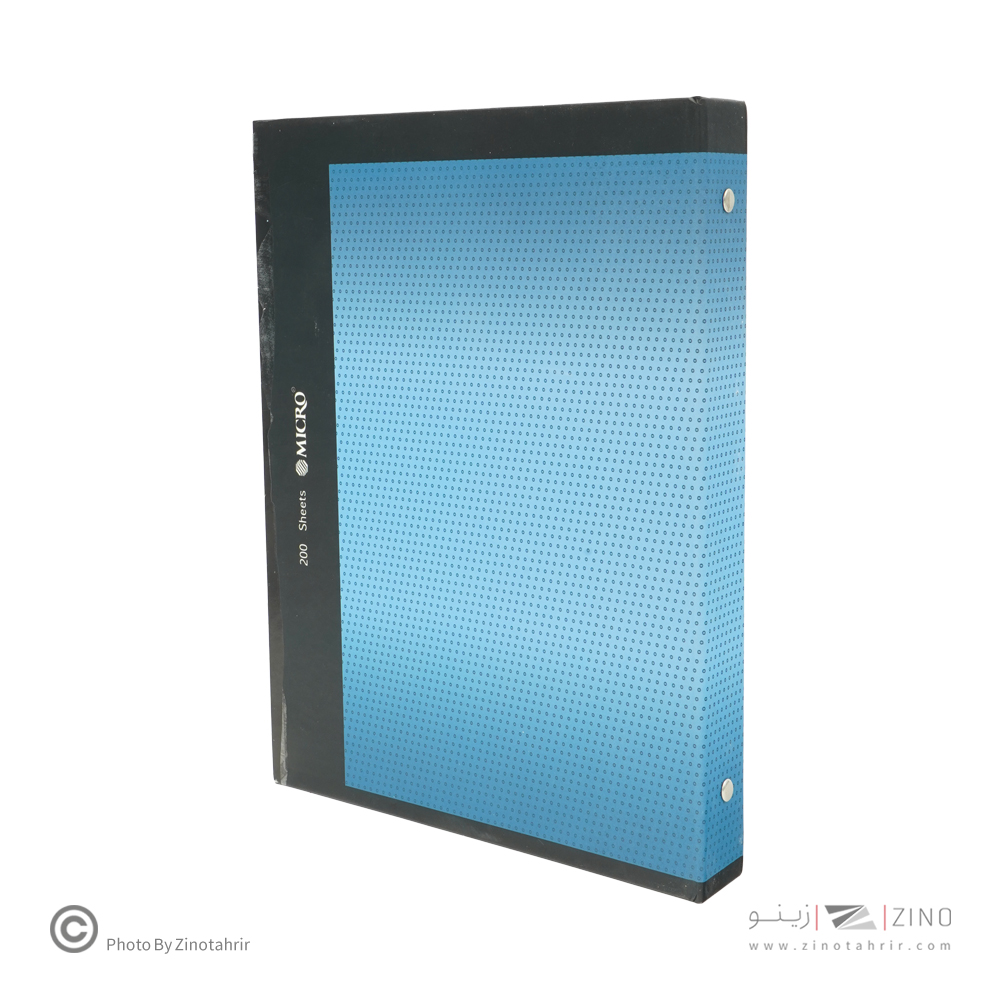 دفترکلاسوری 26حلقه 200برگ قفل فلزجلدسخت میکرو طرح جور