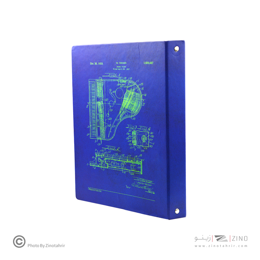 دفترکلاسوری 4حلقه 100برگ پیل