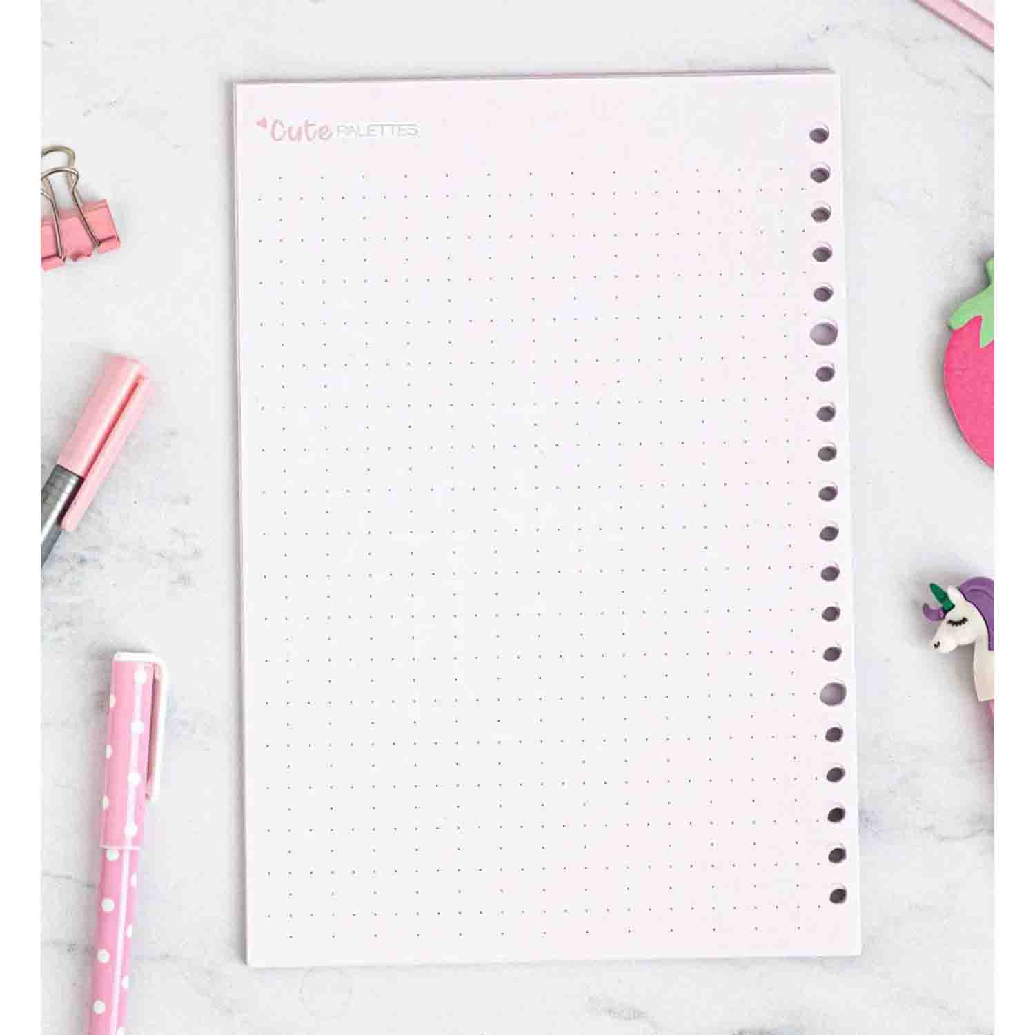 یدک دفتر کلاسوری 20حلقه نقطه ای برگ سری کیوت پالت کد74415