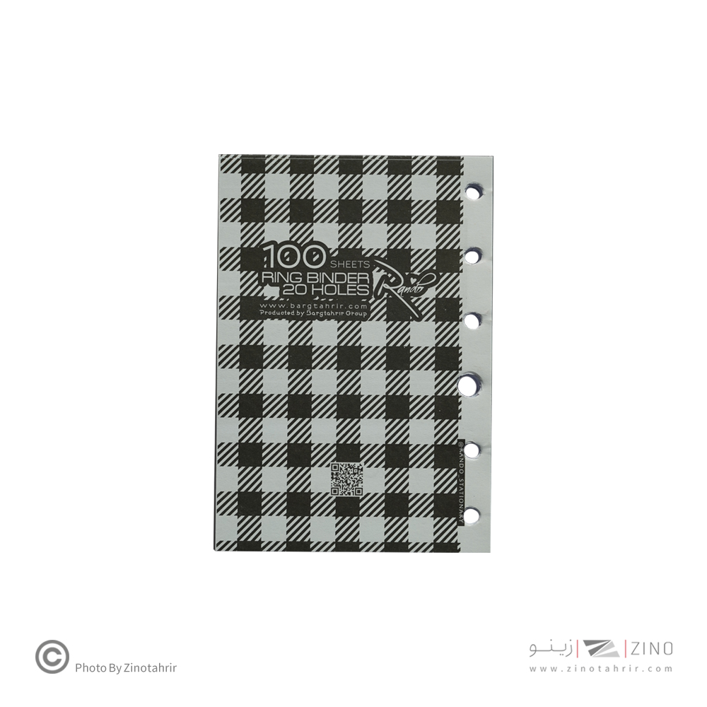 یدک دفتر کلاسوری20حلقه 100برگ خطدار برگ سری راندو کد74401
