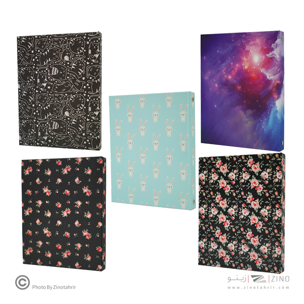 دفترکلاسوری 20حلقه 100برگ قفل پلاستیک جلدسخت سری راندو کد71501