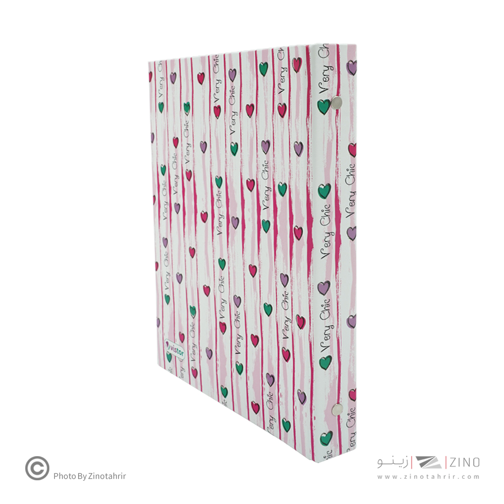 دفترکلاسوری26حلقه100برگ قفل فلز طرح دار آوای تحریر کدKY60139