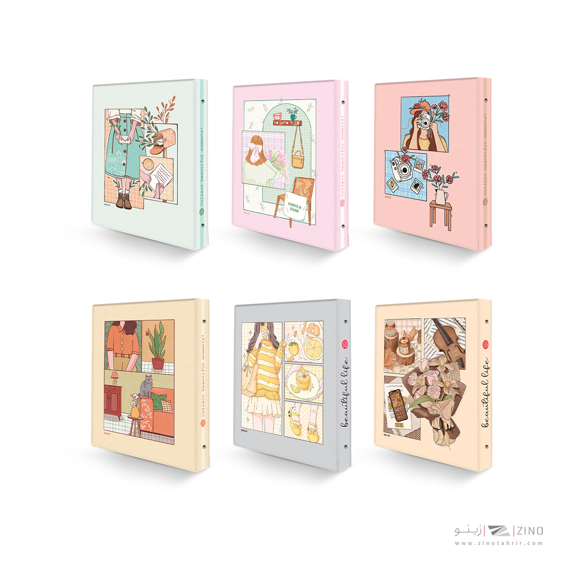 دفترکلاسوری26حلقه100برگ قفل فلز آبرنگ کدA057