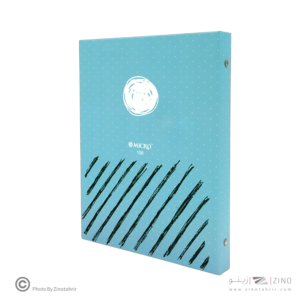 دفترکلاسوری 26حلقه 100برگ قفل فلزجلدسخت میکرو سری جور