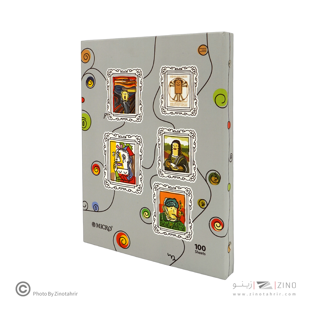 دفترکلاسوری 26حلقه 100برگ قفل فلزجلدسخت میکرو سری جور