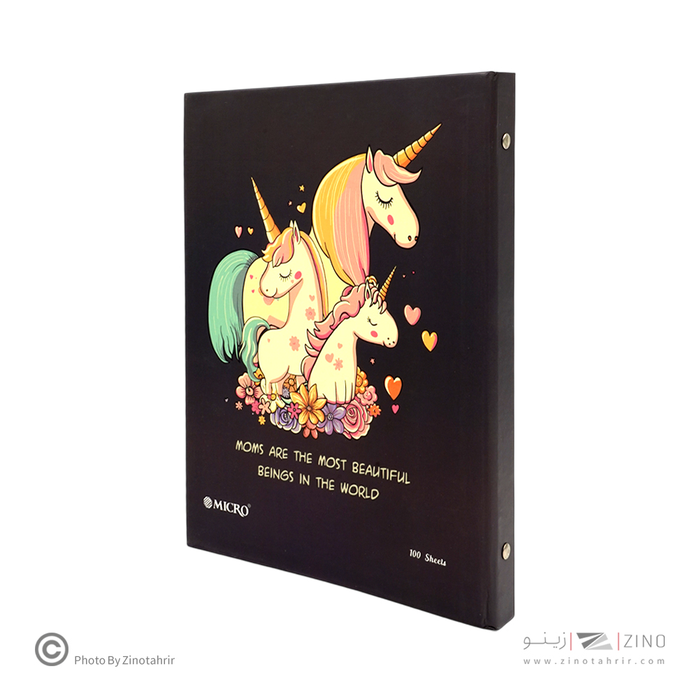 دفترکلاسوری26حلقه100برگ قفل پلاستیک میکرو سری جور