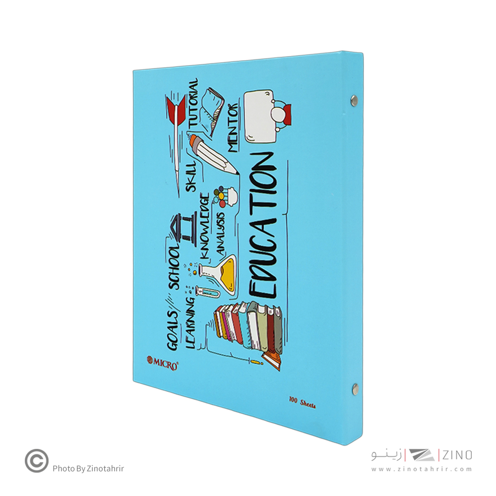 دفترکلاسوری26حلقه100برگ قفل پلاستیک میکرو سری جور