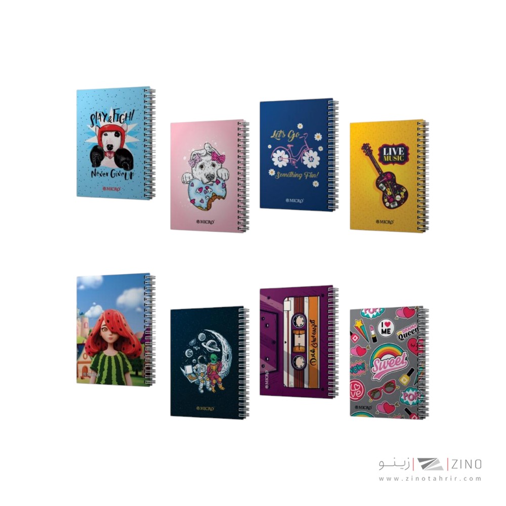 دفتریادداشت 80برگ 1/8سیمی خطی میکرو کدJ9