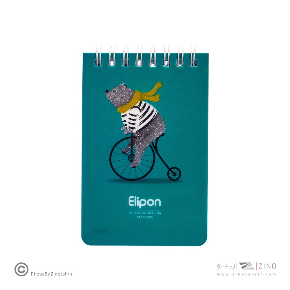 دفتریادداشت 100برگ 80*120سیمی جلدطلق فانتزی الیپون کد265کارتن120عددی