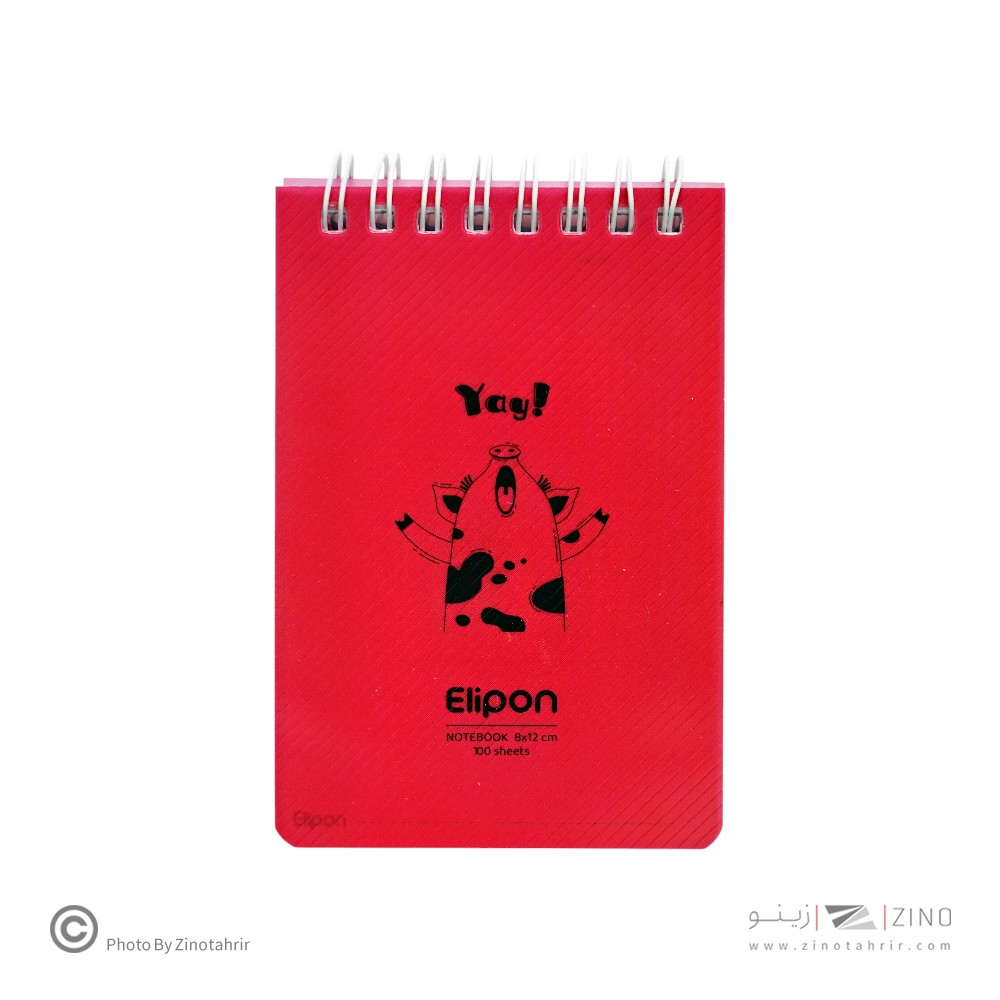 دفتریادداشت 100برگ 80*120سیمی جلدطلق فانتزی الیپون کد265کارتن120عددی